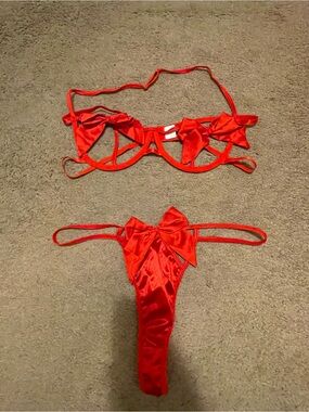 Shein Red Lingerie Set: Size XL
